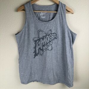 Amoeba Music Top Size Mens Medium Grey Sleeveless Muscle Tank